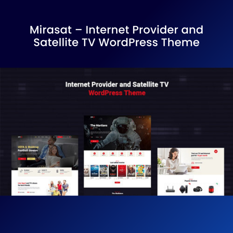 Mirasat – Internet Provider and Satellite TV WordPress Theme