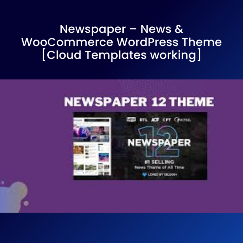 Newspaper – News & WooCommerce WordPress Theme [Cloud Templates working]